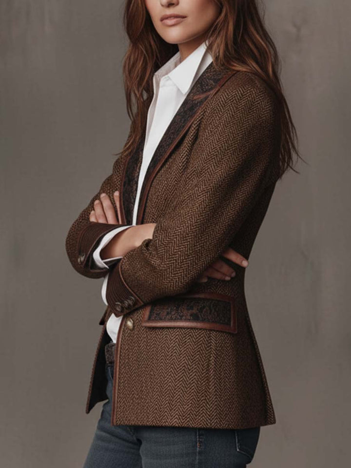Gerda™ | Blazer met geprinte chevron-details