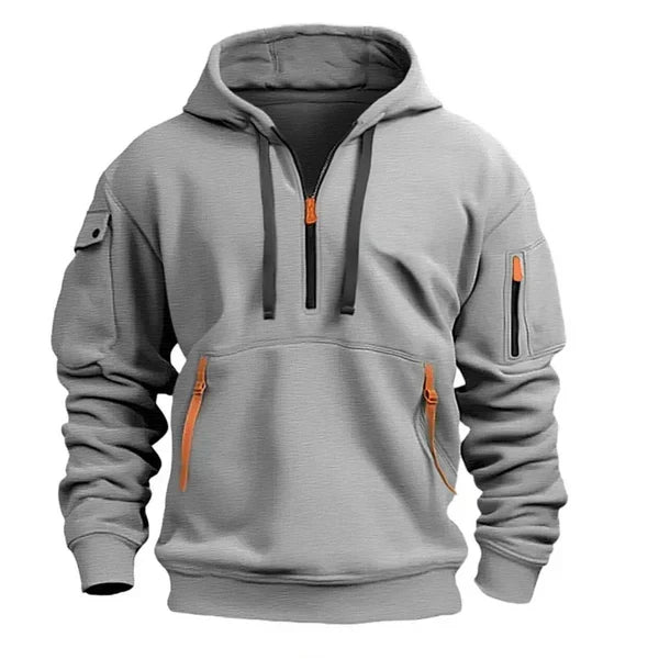 Harrie™ | Hoodie met ritsdetails