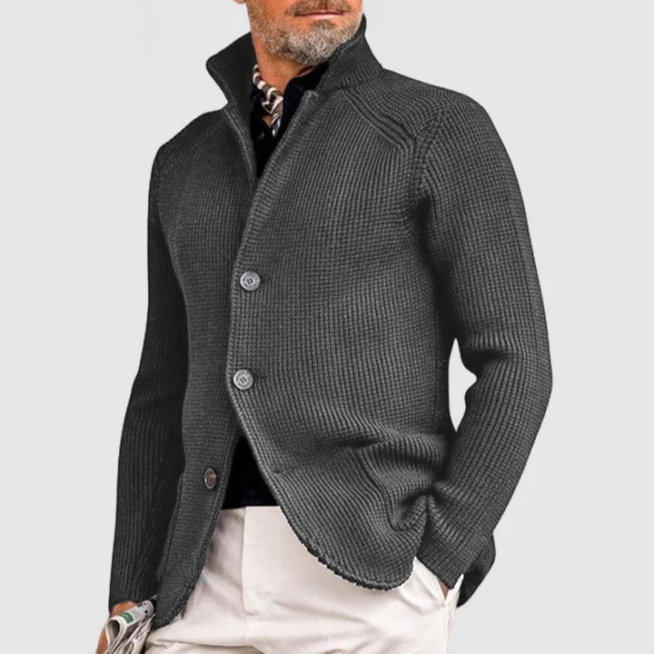 Pieter™ klassiek gebreid vest voor heren – Grijs