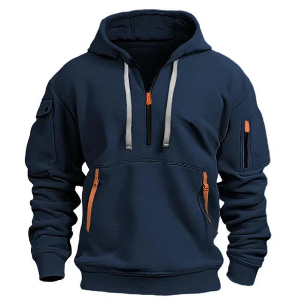 Harrie™ | Hoodie met ritsdetails