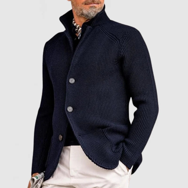 Pieter™ klassiek gebreid vest voor heren – Navy