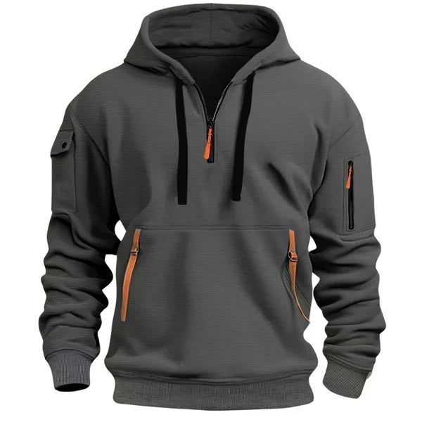 Harrie™ | Hoodie met ritsdetails