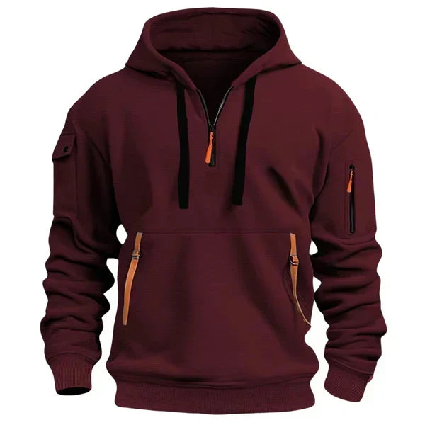 Harrie™ | Hoodie met ritsdetails