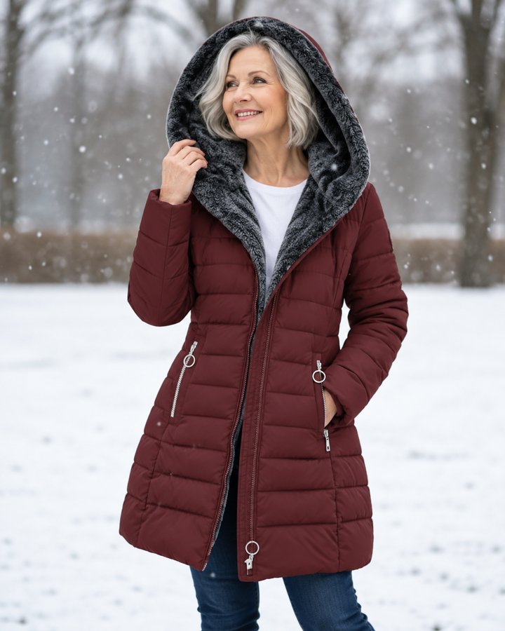 Marja™ | Warme gewatteerde winterjas met capuchon