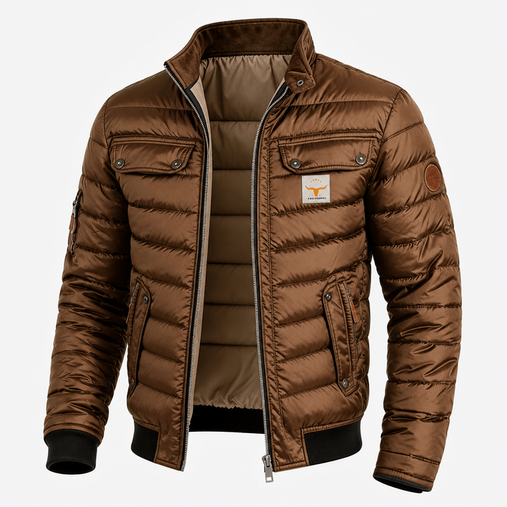 Joost™ gewatteerde winterjas voor heren – Bruin