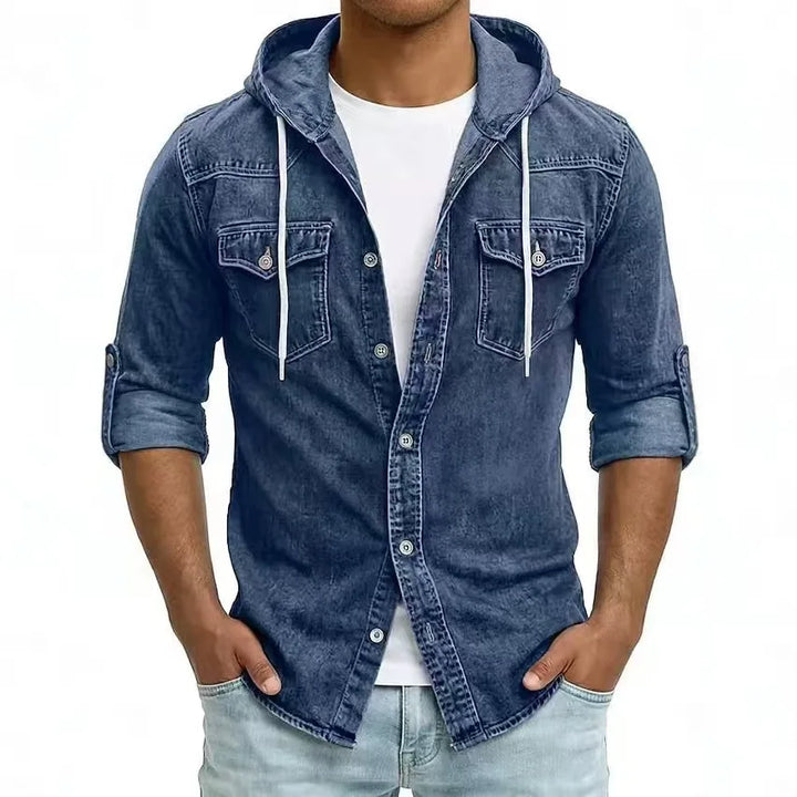 Thijs™ casual denim overhemd voor heren – Blauw