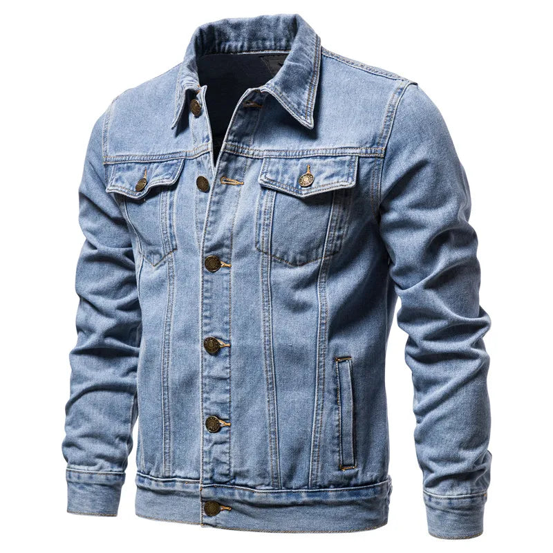 Ruben™ vintage spijkerjack voor heren – Hemelsblauw