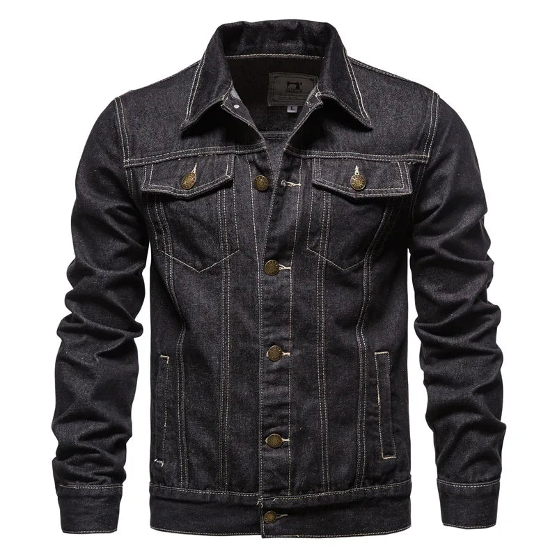 Ruben™ vintage spijkerjack voor heren – Zwart