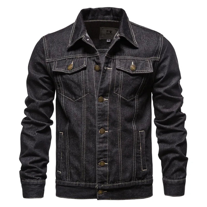 Ruben™ vintage spijkerjack voor heren – Zwart