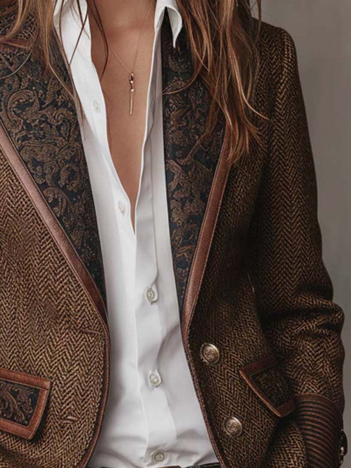 Gerda™ | Blazer met geprinte chevron-details