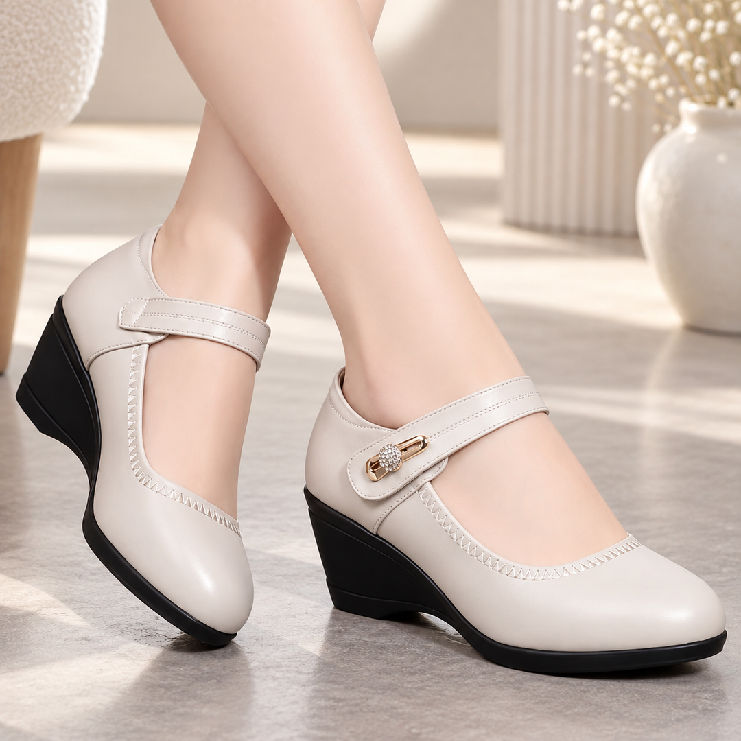 Fenna™ orthopedische sleehakschoenen – Beigegrijs