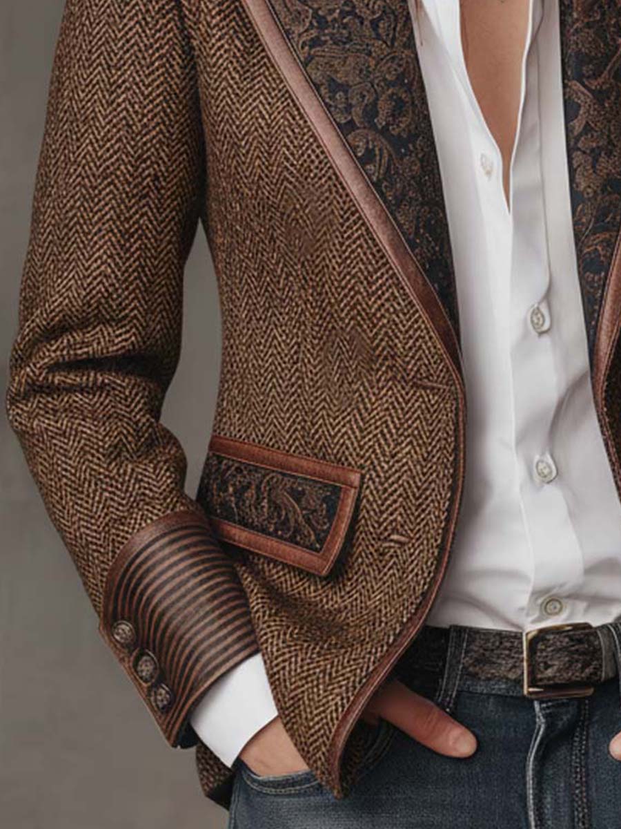 Gerda™ | Blazer met geprinte chevron-details
