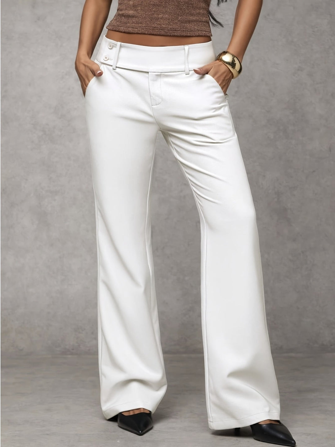 Roos™ wijde broek – Wit