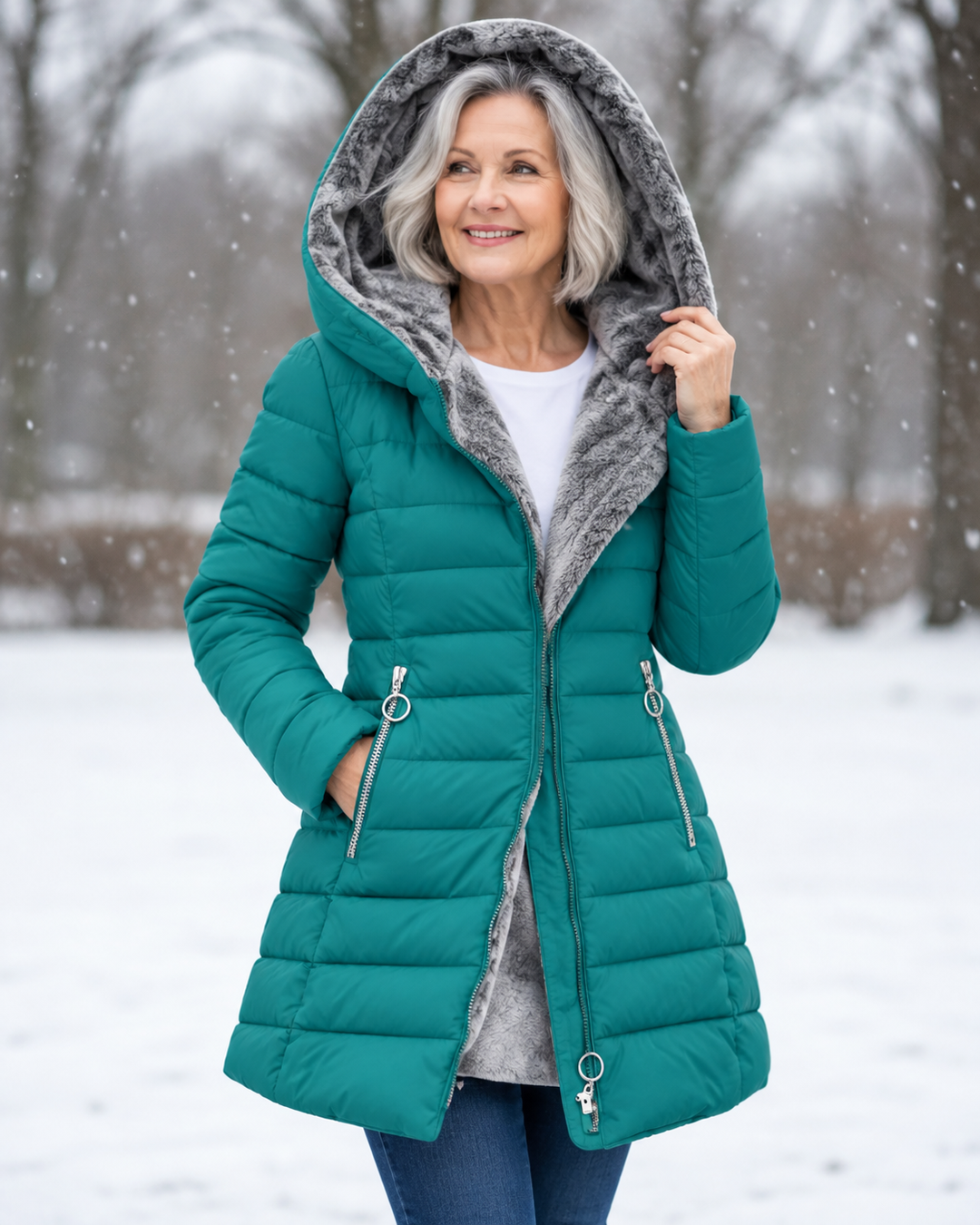 Marja™ | Warme gewatteerde winterjas met capuchon