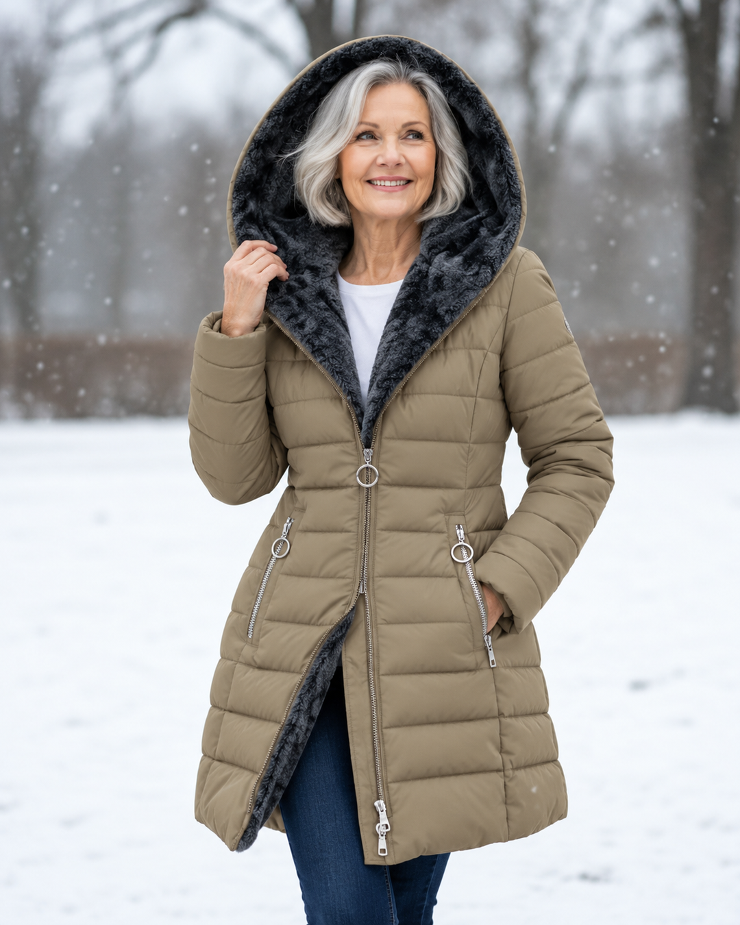 Marja™ | Warme gewatteerde winterjas met capuchon
