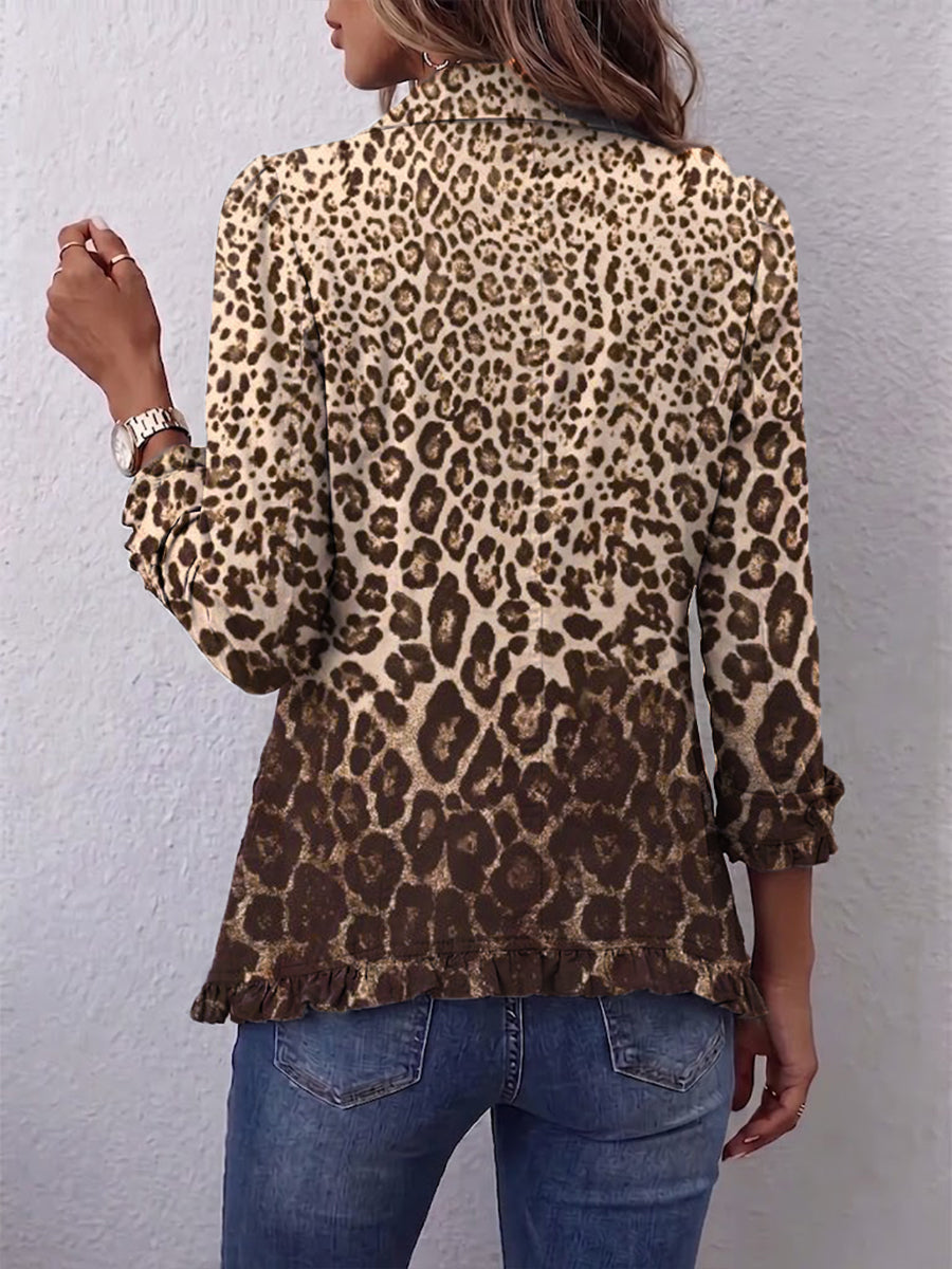 Dorien™ | Blazer met luipaardprint