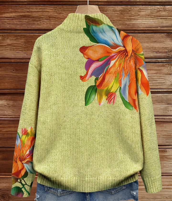 Jolanda™ | Vest met tropische lelieprint