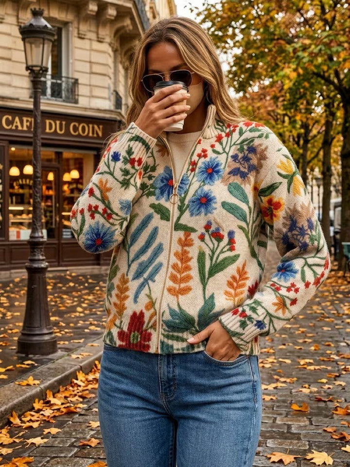 Petra™ | Vest met botanische tuinprint