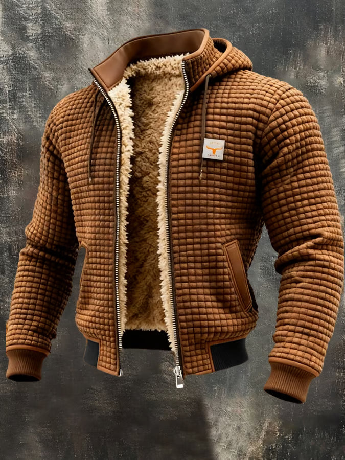 Sander™ warme wafeljas met capuchon voor heren