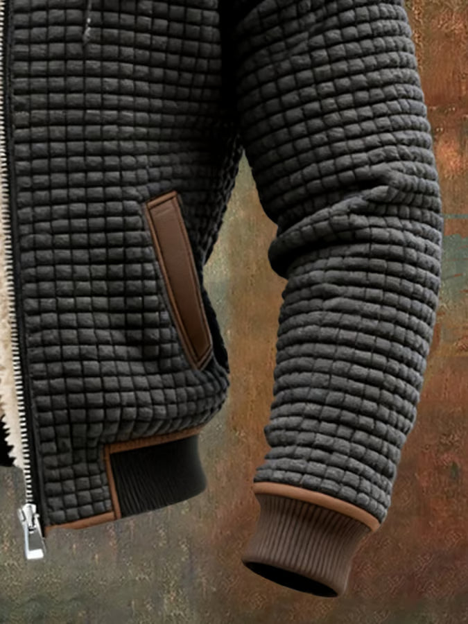 Sander™ warme wafeljas met capuchon voor heren