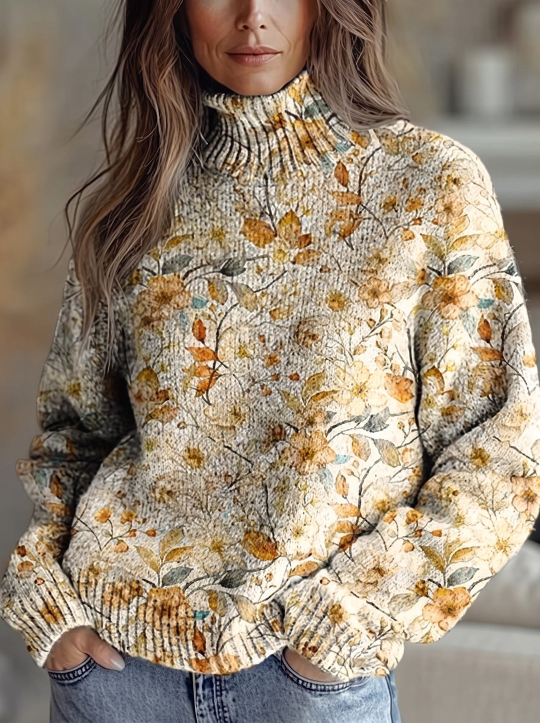 Ineke™ | Coltrui met herfstweideprint